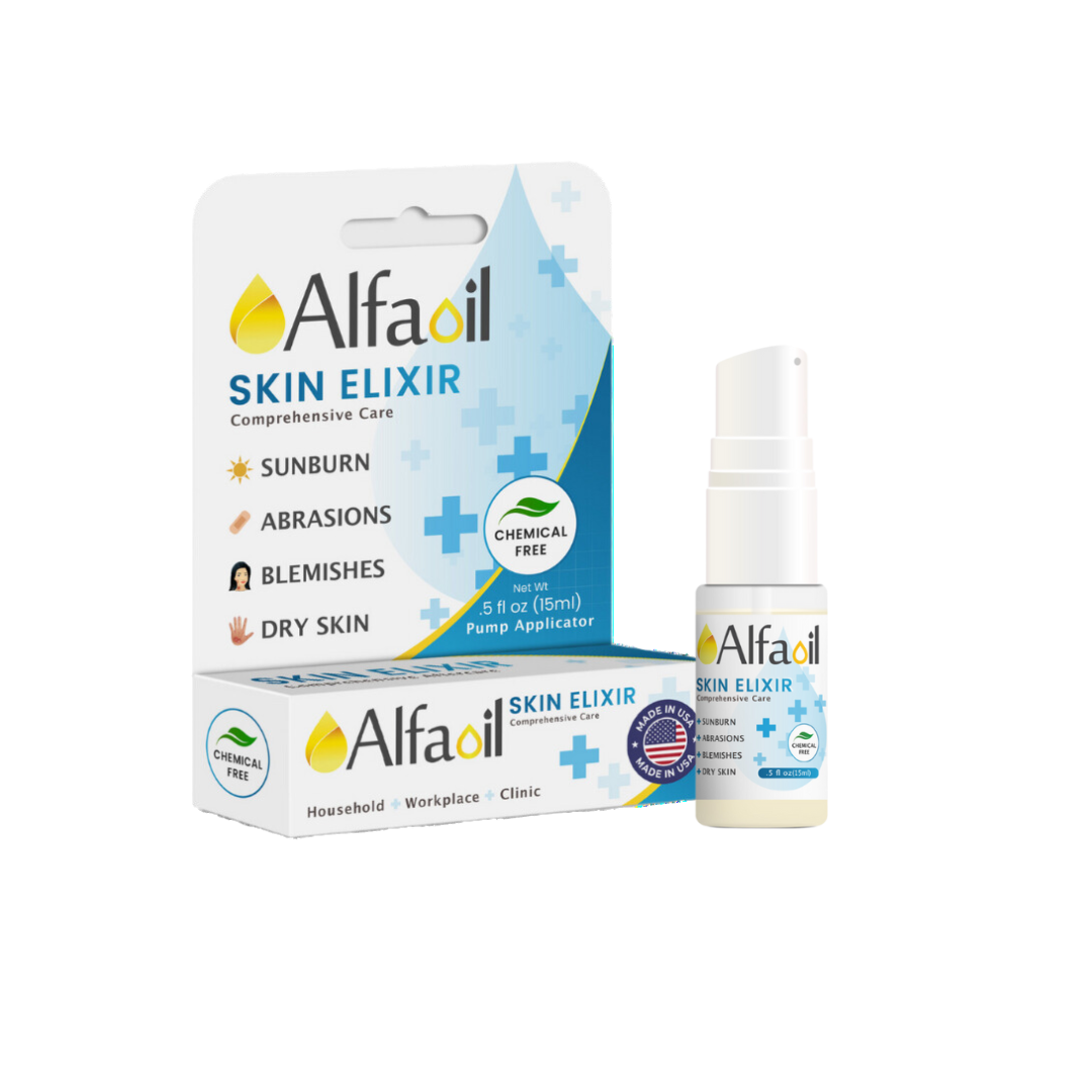 AlfaOil Skin Elixir with Pump Applicator .5 fl oz (15mL)